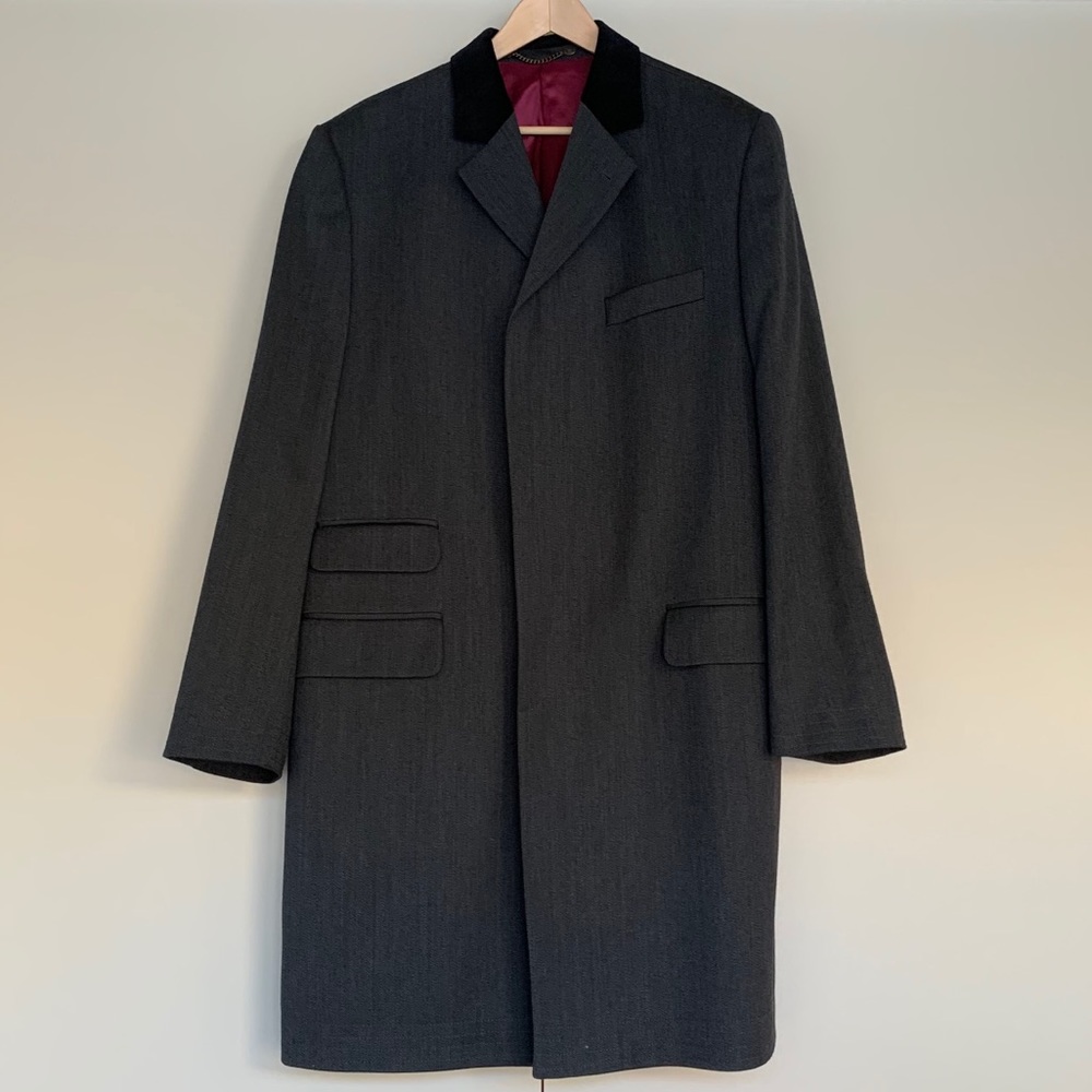 Charles Tyrwhitt men’s dark grey wool coat